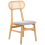 Beliani Set of 2 Dining Chairs FALLON Wood Light Brown/ Light Grey 4