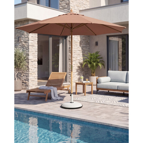 Beliani Market Parasol 270 cm TOSCANA Brown 1