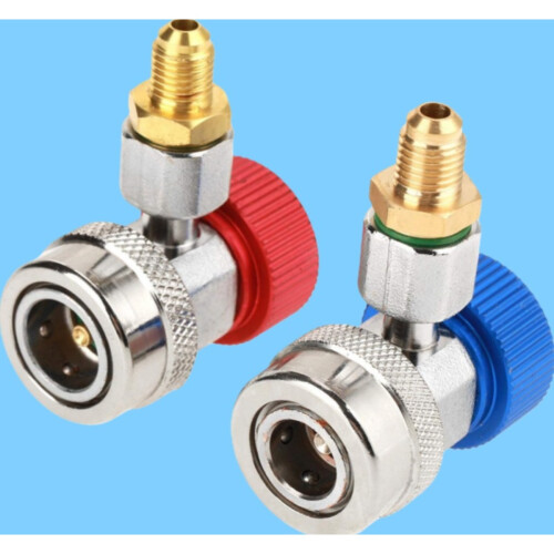Adjustable R134A A/C Quick Coupler Connector Set (High & Low Pressure) 2