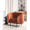 Beliani Armchair LOEN Velvet Orange 4