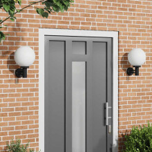 vidaXL Outdoor Wall Light 2 pcs Black 28 x 25 x 38 cm