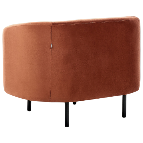 Beliani Armchair LOEN Velvet Orange 2