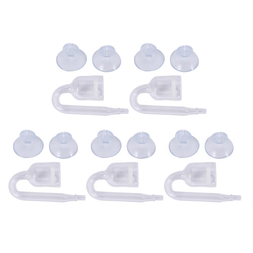 5X Aquarium CO2 Diffuser Carbon Dioxide Reactor with Ceramic Disc + 10 Suction Cups