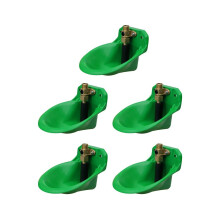 5x Automatischer, robuster Tränkebecher für Schafe, Katzen, Ziegen, Pferde und Nutztiere (Kunststoff)