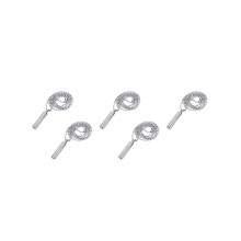 5x Pillendosenhalter aus Edelstahl, zylinderförmig, zur Erinnerung an Verstorbene, 49 x 9 mm