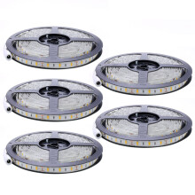 5x flexible 5 m 12 V 36 W SMD 2835 x 300 LEDs IP20 warmweiß (3000 K) LED-Streifen