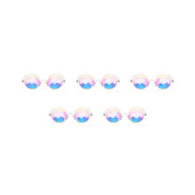 5x Kaleidoskop-Brille, Rave-Festival-Party-Sonnenbrille, gebogene Gläser - Transparent