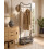 Beliani Coat Stand ROUSSILION with Shelf with Wheels Black 2