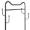Beliani Coat Stand ROUSSILION with Shelf with Wheels Black 5