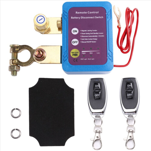12V/24V 240A Battery Disconnect Switch with Remote Control 1
