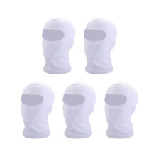 5X Outdoor Full Face Mask Elastane Balaclava Thin Motorcycle Cycling Ski CS Mask White