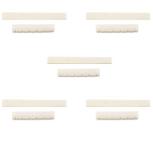 5x Weiss Gitarrenteile 6-saitige klassische Gitarre Knochensteg Sattel und Stegeinlage Elfenbein-Set