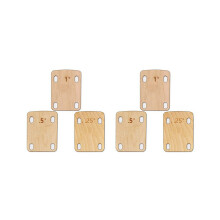 6 Gitarrenhalsscheiben, massives Ahornholz, Gitarrenhalsscheiben-Schutz, 0,25, 0,5 und 1 Grad Gitarrenhalsplatten-Werkzeug