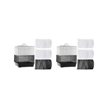 6 Pieces Large Adjustable Bird Cage Cover Seed and Feather Catcher Universal Bird Cage Nylon Mesh Net Cover Soft, Airy Skirt Protection