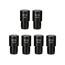 6 Stück WF10X Weitfeldokular für biologische Mikroskope, optische Linse, Weitwinkelokular, 23,2 mm Anschlussgröße