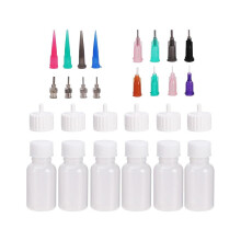 6 Stück Klebstoffapplikatorflaschen, 30 ml quetschbare Tropfflaschen aus Kunststoff zum Auftragen von