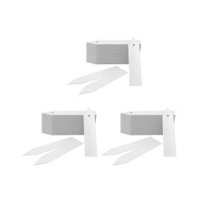 600 Kunststoffetiketten für Gärtnereien, Gartenstecker, weiß, 10 x 2 cm