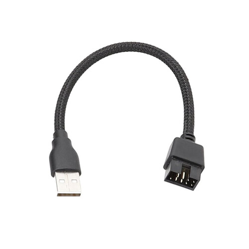 2x Motherboard Internal Data Extension Cable, USB-A Devices to 9-Pin USB Extension Cable, Fast and Stable Data Transfer 1