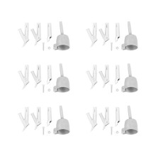 6X 4-Stage Welding Nozzle for Vinyl Hot Air Blower Triangular Speed Nozzle 5mm Round Welding Head Alloy Y Type