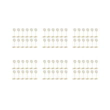 72er-Pack Tischkartenhalter, Fotohalter, Ständer, Platzhalter für Papiermenüs, runde Form (goldfarben)