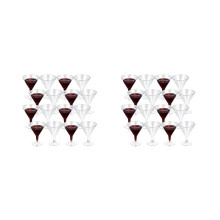 72x Plastic Martini Glasses, Clear Wine Glasses, Reusable Party Cups, Dessert Cups for Cocktails, Champagne Flutes, Dessert