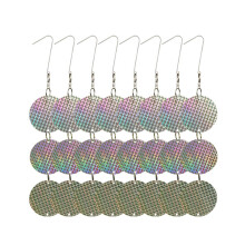 Juego de 8 discos disuasorios para aves, dispositivo colgante reflectante, para mantener alejadas a