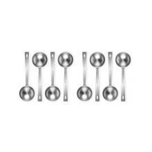 8-piece coffee spoon set - 1 tablespoon measuring spoon, 15 ml stainless steel coffee spoon, measuring spoon with long handle