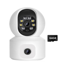 8MP WiFi IP-kamera Babyvakt med dubbla linser Färg Nattseende Människospårning Automatisk Video Hem
