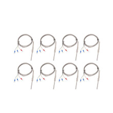 8X 0-400C Pt100 Type 5mm x 50mm Temperature Controller Thermocouple Sensor 2 Meters