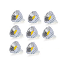 8x GU5.3/MR16 6W COB LED-Lampe, Spotlampe, 420 lm, 60, 3000 K Warmweiß, 12 V