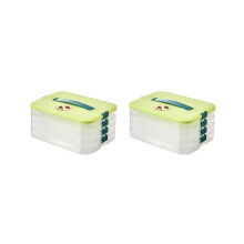 8er-Packung Teigtaschenboxen, Aufbewahrungsbox für den Kühlschrank, Gefrierbox für Teigtaschen, mehrlagig,