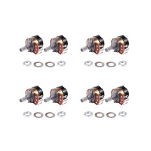8 Stück 500 kΩ Einzelpotentiometer mit linearer Kennlinie und Ein-/Ausschalter