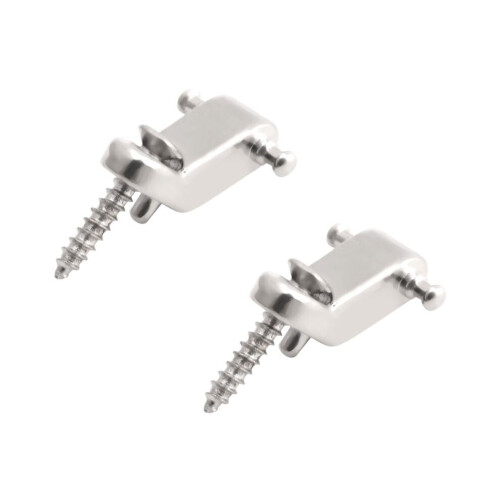 Ein Set aus 2 Saitenniederhaltern für E-Gitarren – Silber