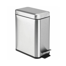 Rechteckiger 5-Liter-Abfalleimer mit Soft-Close-Mechanismus, Innenfutter und Deckel, zur Verwendung