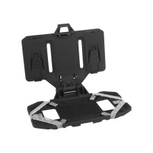 Airsoft phone plate, Molle carrier, outdoor navigation board, quick access foldable holder, vest chest mount, black