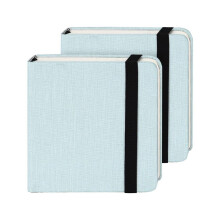 Aquarell-Skizzenbuch, 4,7 x 4,7 cm, 2er-Pack, je 24 Blatt, Baumwolle, heißgepresst, 300 g/m²/140 lb,
