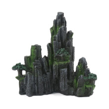 Aquarium-Ornament aus Kunstharz, Steingarten, künstlicher Hügel aus Kunstharz, Bergansicht, Felsendekoration,