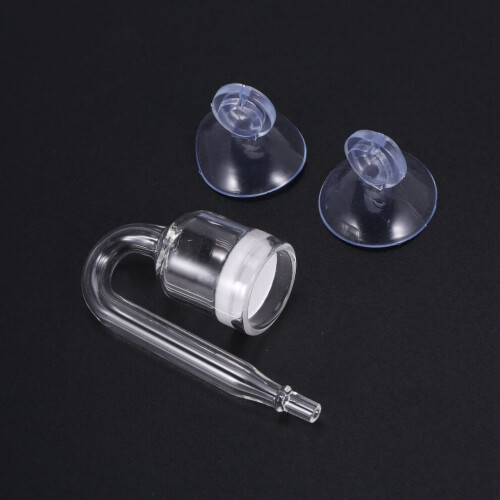 2X Aquarium CO2 Diffuser Carbon Dioxide Reactor with Ceramic Disc + 4 Suction Cups 1