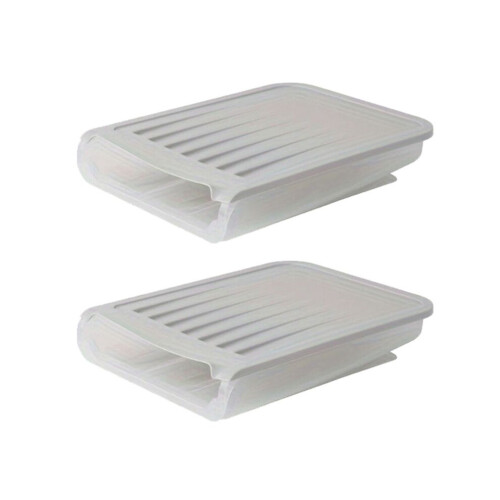 Automatic egg roller, refrigerator vegetable drawer, egg basket, storage container, kitchen storage box, grey
