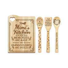Schneidebrett aus Bambus, Muttertagsgeschenk für Schneidebretter, Kochbretter (Mimi)