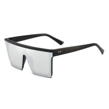 Gafas de sol cuadradas extragrandes para hombre y mujer, estilo moderno, parte superior plana, montura grande, montura n