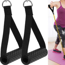 2025 Adecuado para cuerda de tracción Fitness Grip 2 piezas Empuñaduras de silicona con núcleos abdominales sólidos Band