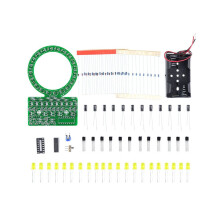 Kit de electrónica DIY CD4017 para lámpara de agua LED con anillo degradado, piezas divertidas para