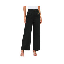 Damen-Cargohose für Business und Freizeit mit Taschen, schwarz, Größe M