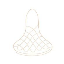 Damen Neckholder Mesh Body Chain Bralette Bikini BH Halskette Stomachers (Golden)