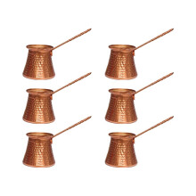 6x Türkische Kaffeekanne 320ml Kupfer-Kaffeebereiter für türkische Cezve-Kaffeemaschinen