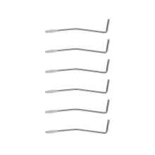 6x Silberner 5,0-mm-Wipphebel-Tremoloarm aus Stahl für E-Gitarren und Instrumente