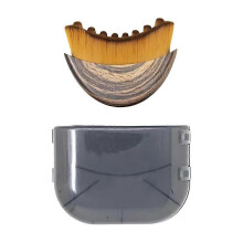 Cepillo facial seco de cerdas naturales para drenaje linfático y desintoxicación de la piel. Herramienta portátil de mas