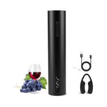 Electric wine opener, rechargeable, battery-operated bottle opener with foil cutter, for home, kitchen, parties, weddings
