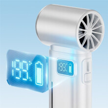 Weißer Handventilator Sprühnebelfunktion Eiskühlung Turbine Hochgeschwindigkeit Akku Reisen Strand Camping USB Luftkühler SEO